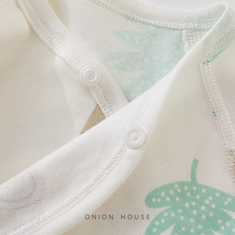 Body ngủ thắt dây cotton tự nhiên bé trai bé gái - cối xay gió
