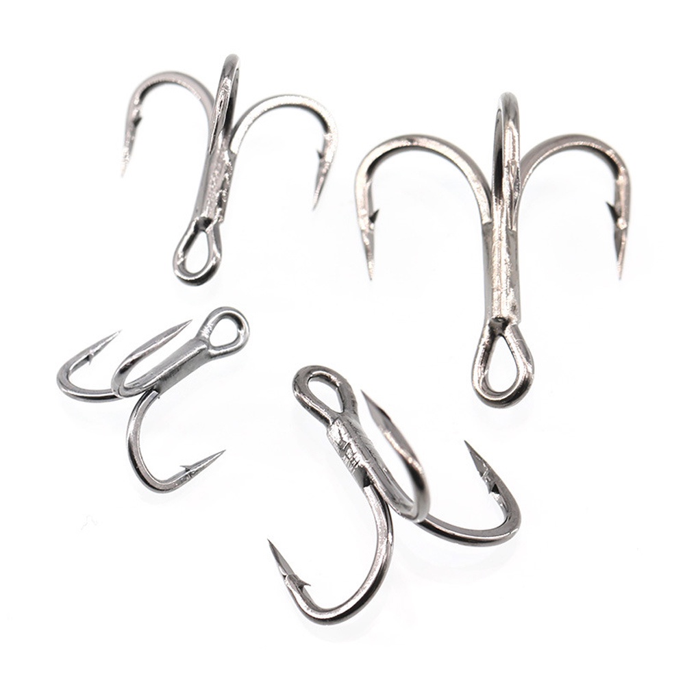 Bộ 6 Móc Câu Cá Ba Lưỡi Bằng Thép Carbon Mạnh Mẽ Cho Trò Chơi Câu Cá Big Fish Fish Fish Fish Salmon S2