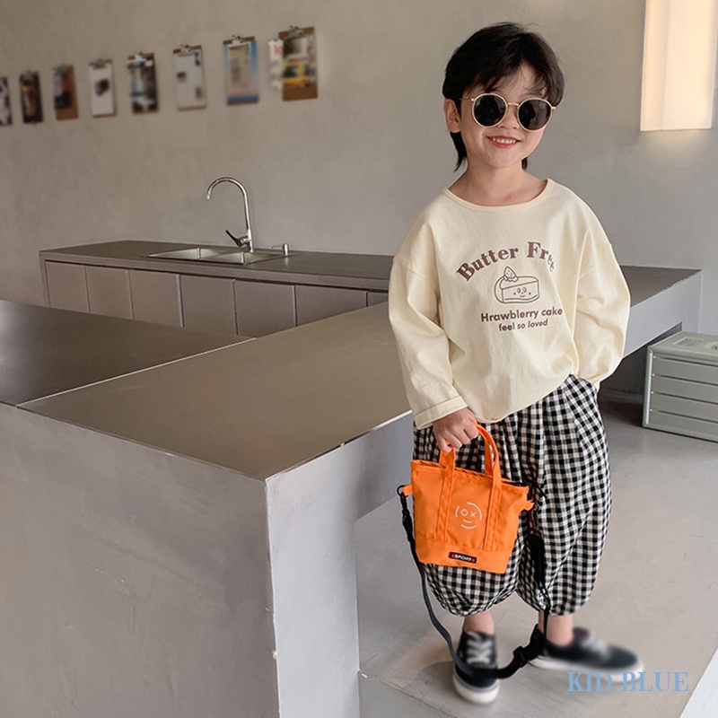 Túi Vải Canvas Đeo Chéo Phong Cách Hàn Quốc Thời Trang Mùa Hè Cho Bé