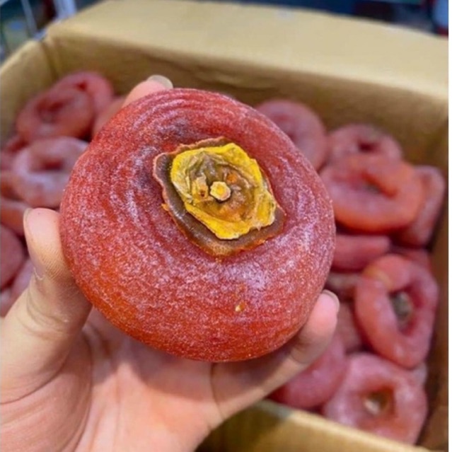 1KG Hồng Sấy Dẻo Nguyên Trái Không Đường Dẻo Ngọt Tươm Mật