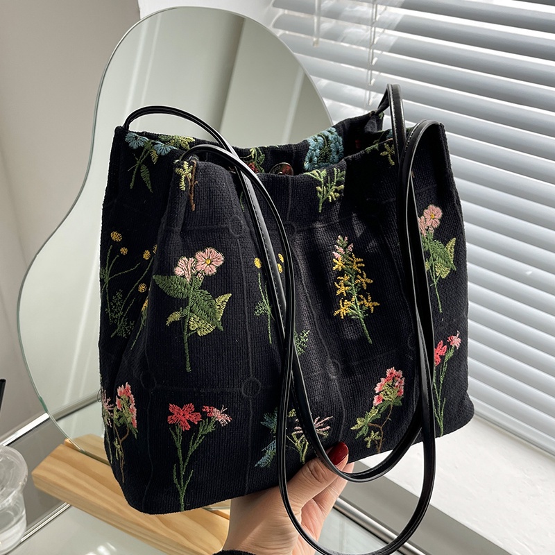 Túi Xách canvas Cỡ Lớn Thêu Họa Tiết Thời Trang Mùa Hè Cho Nữ 2022