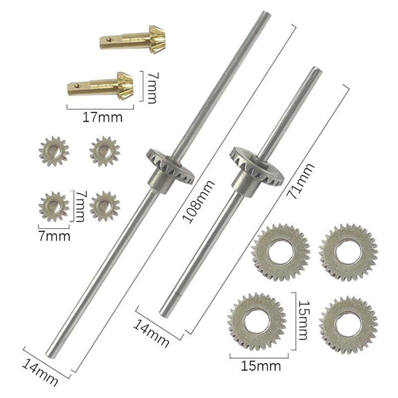 1 Trục Bánh Răng LD-P06 Bằng Kim Loại Cho Xe Điều Khiển LDRC LD-P06 LD P06 Tỉ Lệ 1 / 12