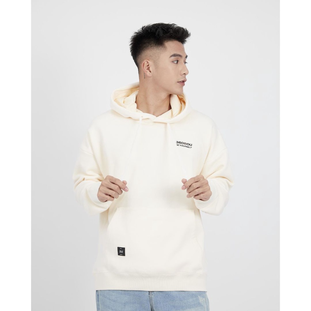 Áo hoodie nỉ bông nam lót lông cừu form rộng 360 Boutique thêu chữ ngực trẻ trung - AHHOL333