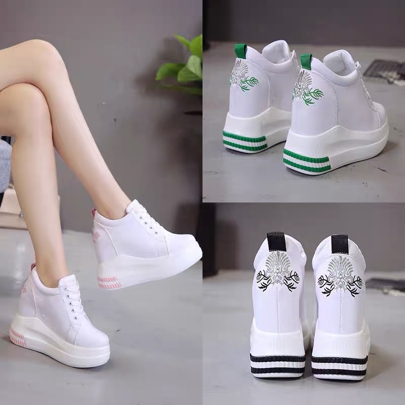 Giầy thể thao độn đế 12cm nâng chiều cao cực đỉnh dành cho nữ kèm ảnh thật DNS