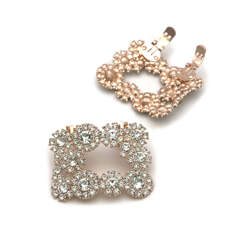 Kẹp Đính Đá Trang Trí Giày Cao Gót Lấp Lánh Cho Cô Dâu