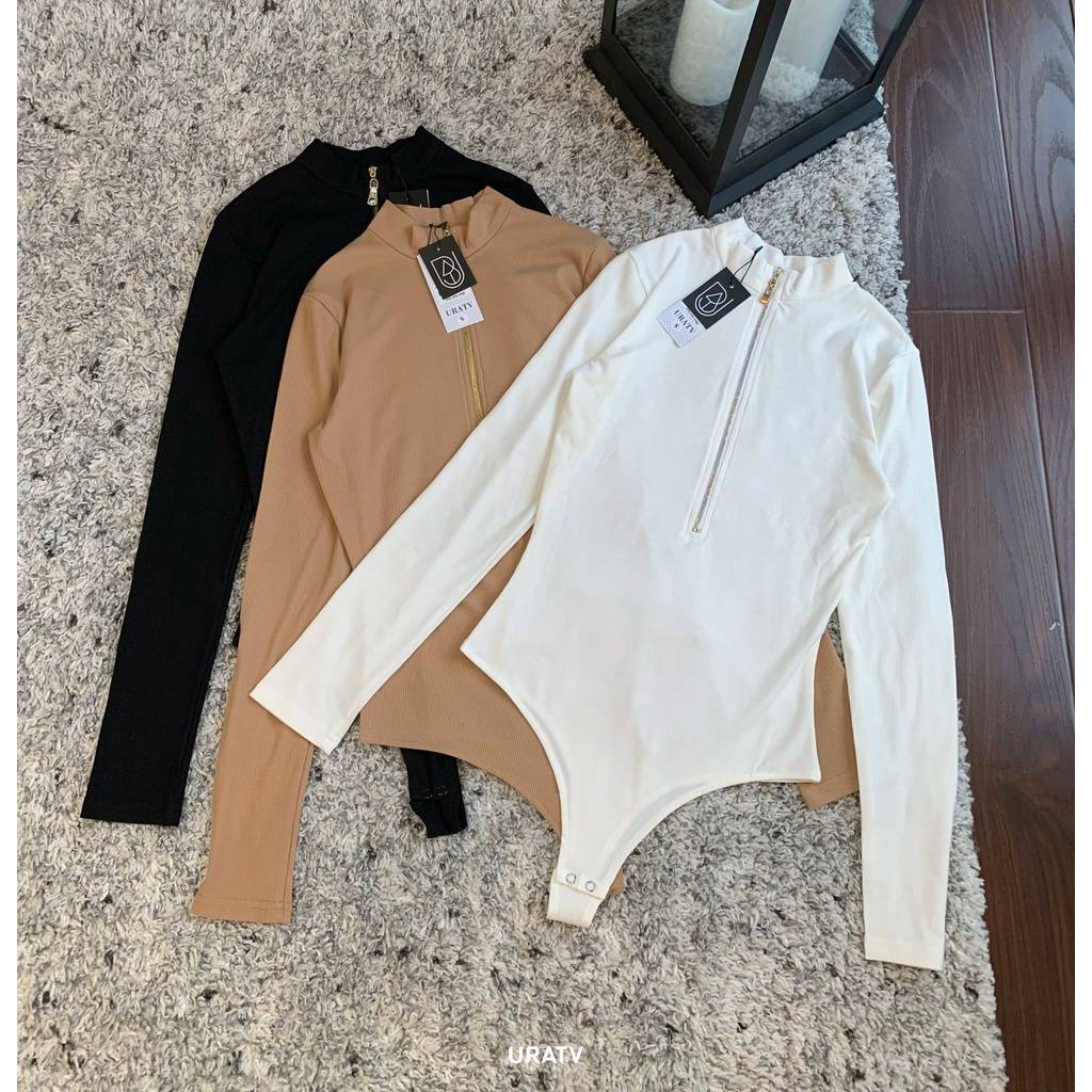 [CÓ SẴN - ẢNH THẬT] Bodysuit khoá đồng Uratv