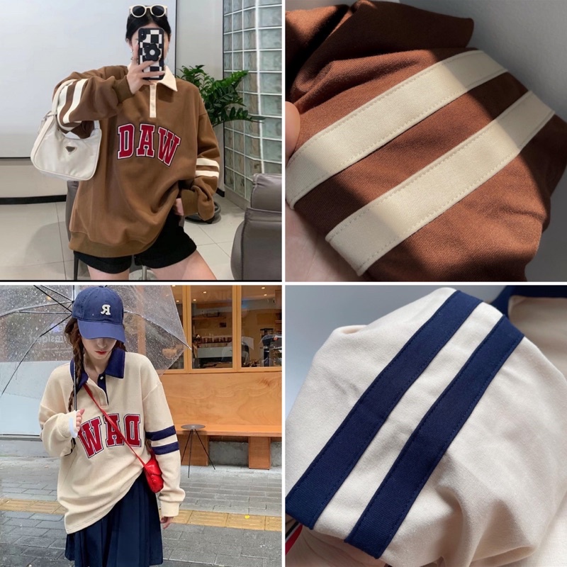 Áo Sweater nỉ thêu chữ, chất dày dặn form Unisex ❤Freeship