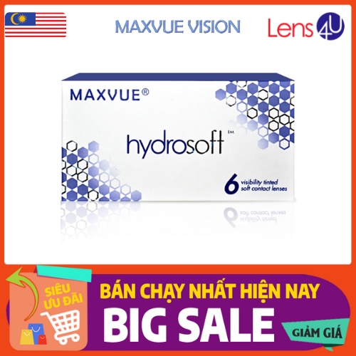 Kính áp tròng không màu chính hãng Maxvue HydroSoft 3 tháng có độ cận