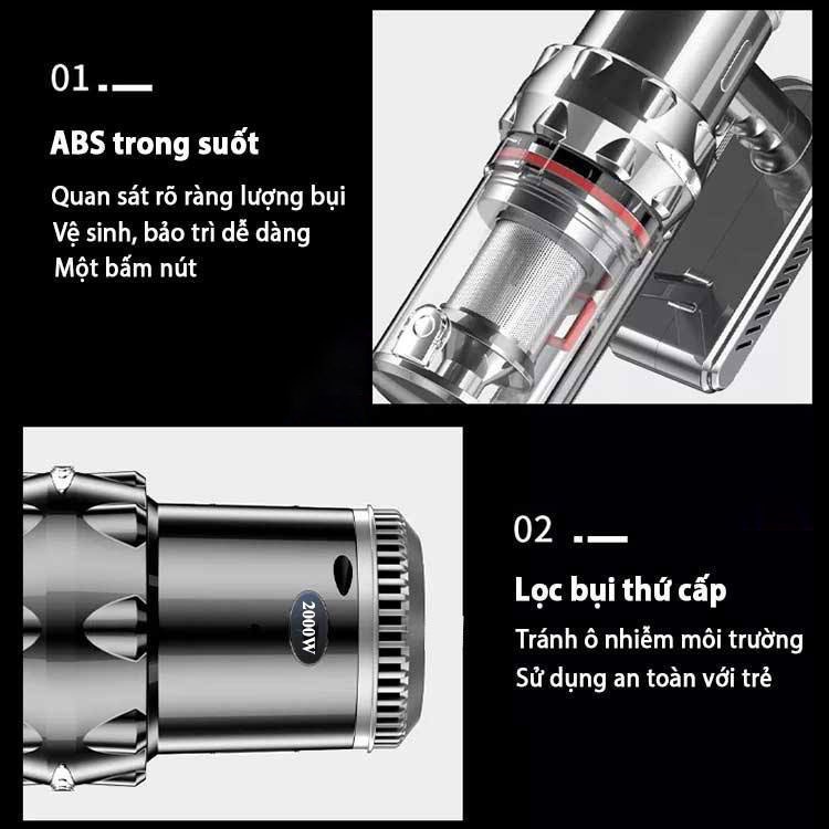 Máy hút bụi SOKANY công suất 2000W và lực hút lớn 20000PA hút được mọi loại bụi - LOẠI CÓ DÂY VÀ LOẠI SẠC PIN