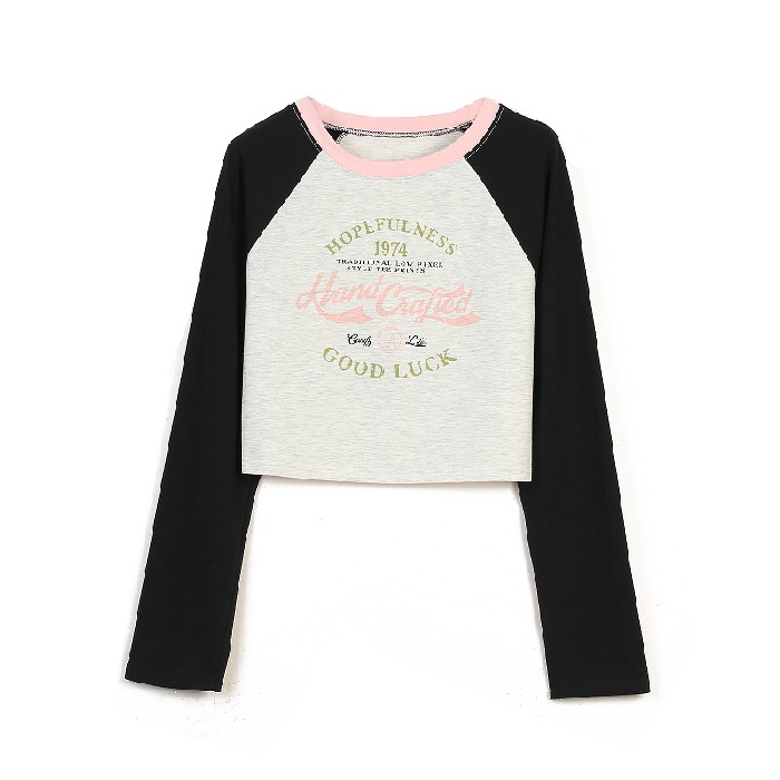 SUXI Áo Thun Tay Dài Dáng Rộng Màu Sắc Thời Trang Hàn Quốc Cho Nữ