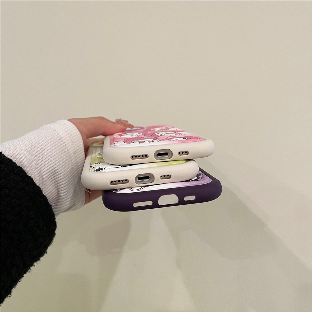 Ốp Điện Thoại Da Viền tpu Dẻo In Họa Tiết Hoạt Hình Góc Tròn Cho iphone 15 pro max 14 pro max 13 pro max 12 pro max