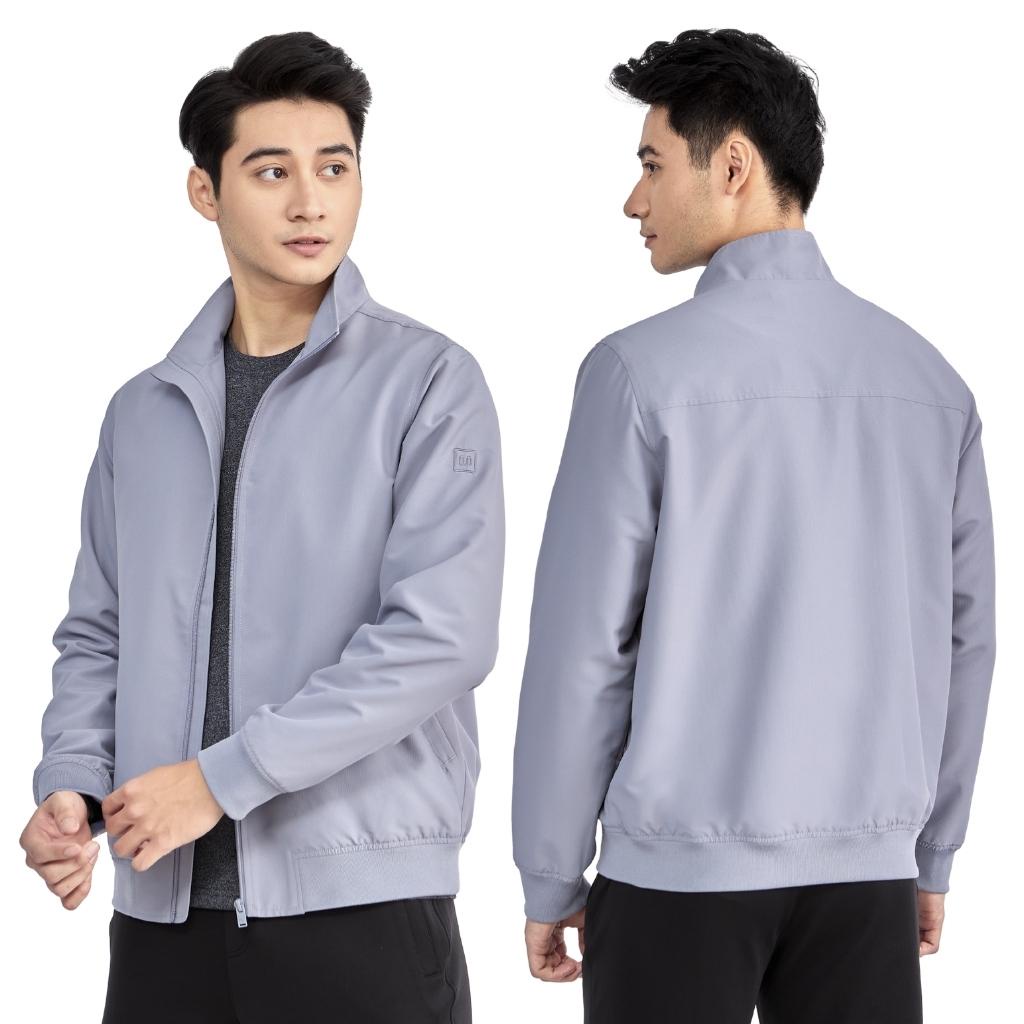 Áo khoác gió 2 lớp nam cao cấp INSIDEMEN IJK010W2 Jacket trơn màu vải Polyester dáng suông vừa cổ trụ khỏe khoắn