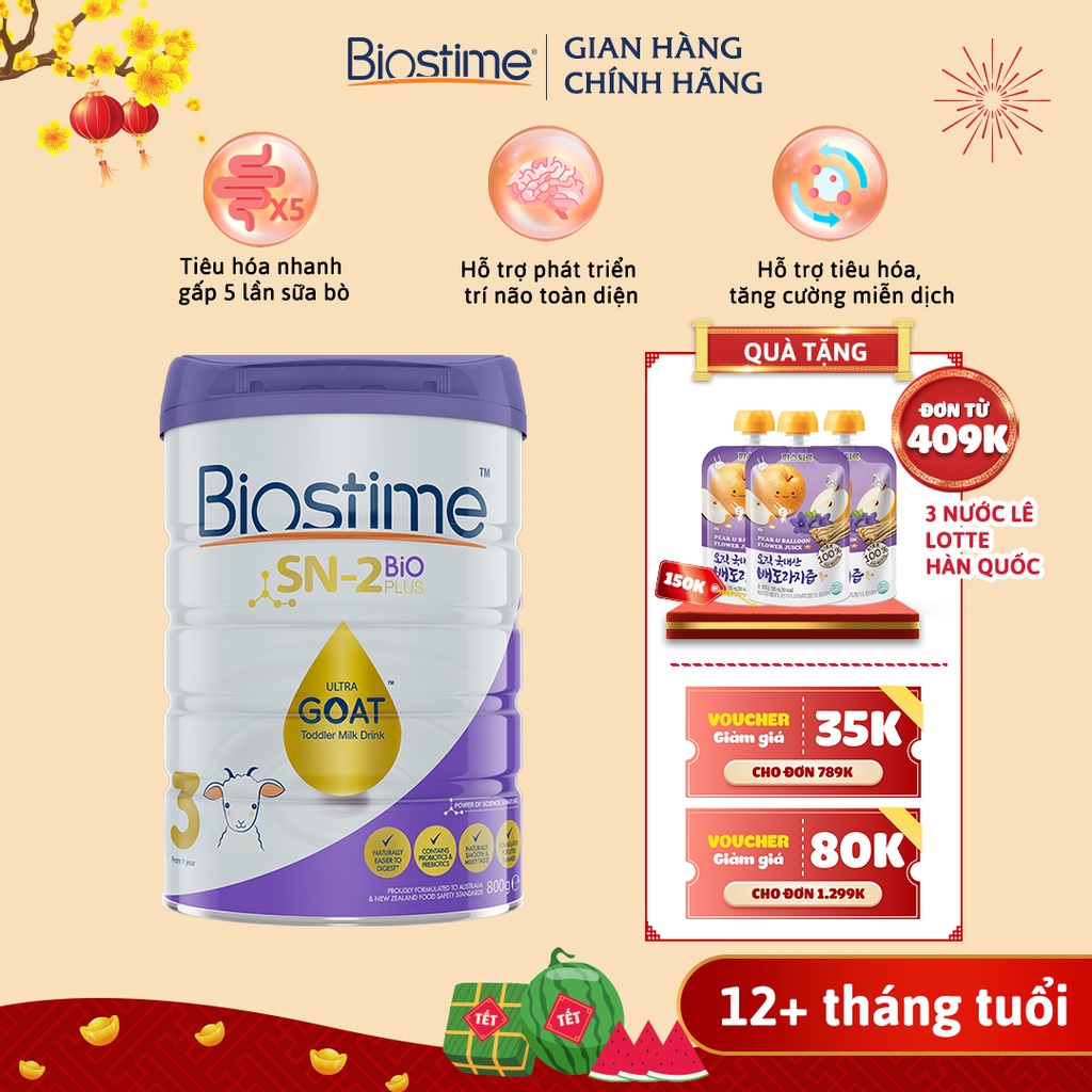 Sữa Dê Biostime Sn2 Bio Plus Ultra Goat số 3 hộp 800g