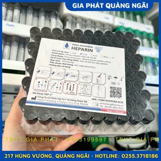 ỐNG NGHIỆM CHỐNG ĐÔNG HEPARIN 2ML HTM VIỆT NAM (LỐC 100 ỐNG)
