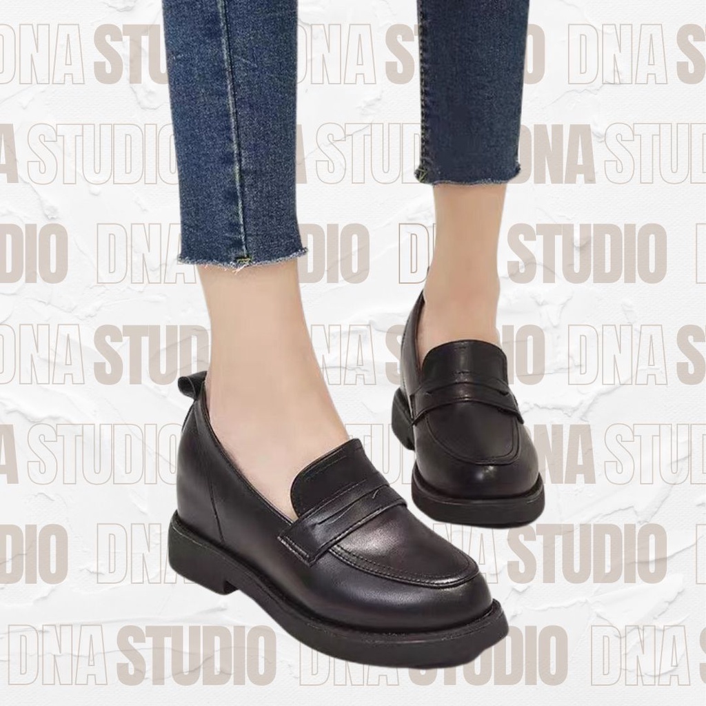 Giày loafer/ Giày lười độn chiều cao 6 cm kiểu dáng thanh lịch