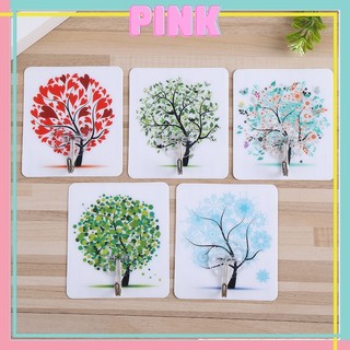 Móc dán tường treo quần áo chịu lực 3d họa tiết siêu bền siêu chắc đa năng pinkwish