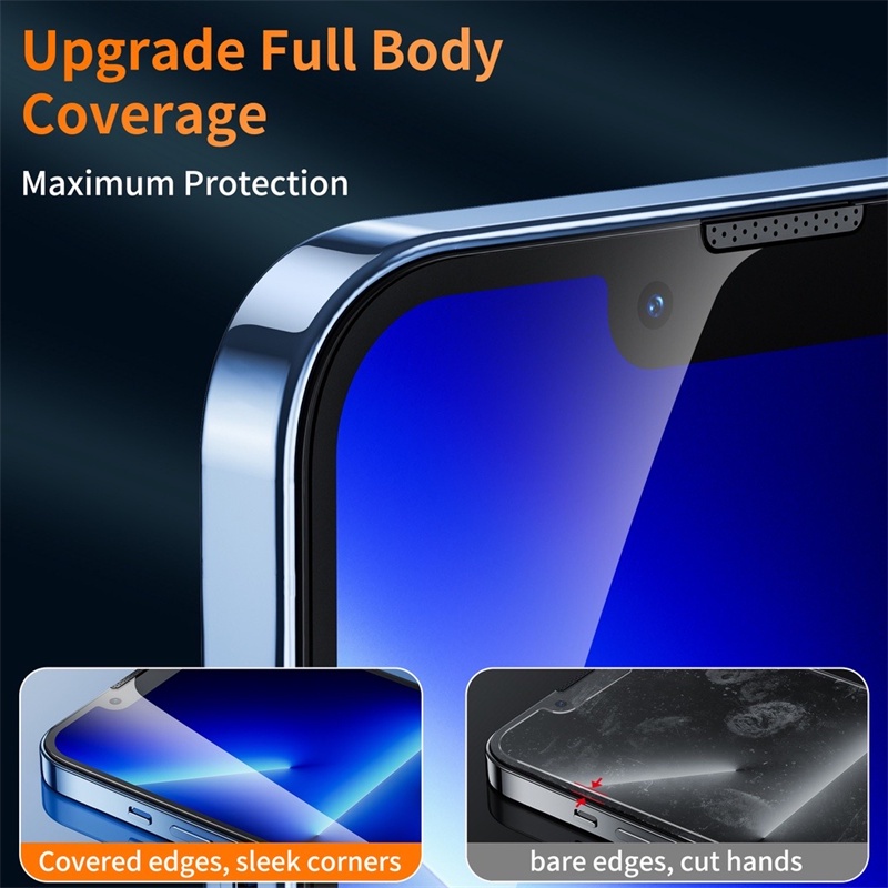 Set 2 Kính Cường Lực HD Bảo Vệ Màn Hình Điện Thoại iphone 14 13 12 11 Pro Max XS XR