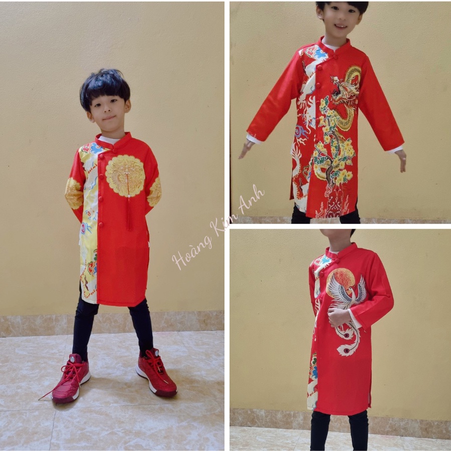 ÁO DÀI CÁCH TÂN BÉ TRAI, ÁO DÀI TRẺ EM MÀU ĐỎ, ÁO DÀI TRẺ CON TRUYỀN THỐNG ĐẸP MẶC TẾT NHIỀU MẪU