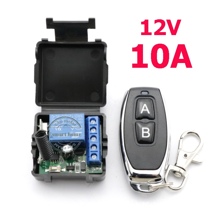Mạch công tắc điều khiển từ xa 12V DC bật tắt thiết bị điện 1 chiều 12V, khóa chống trộm xe máy
