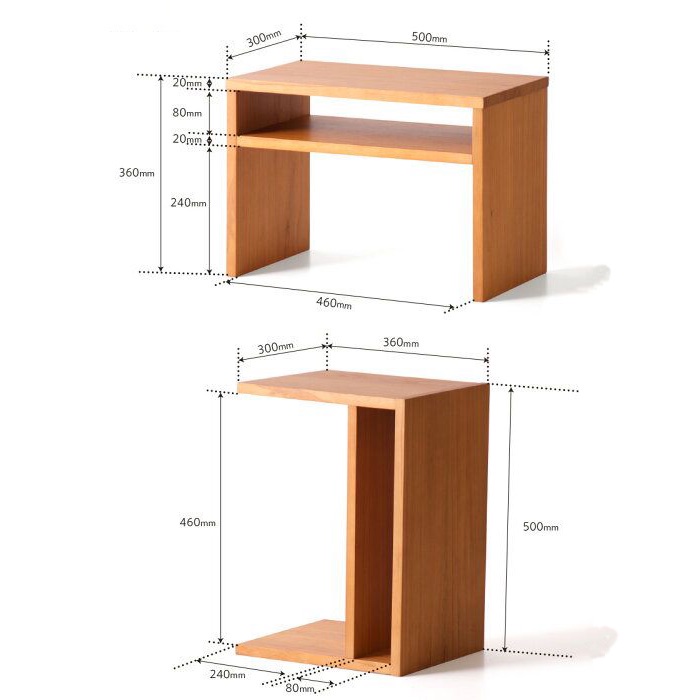 Bàn Laptop Mini Ván MDF 17mm di động - Bàn bên sofa - Bàn trà QAB05 - Nội thất lắp ráp 2022