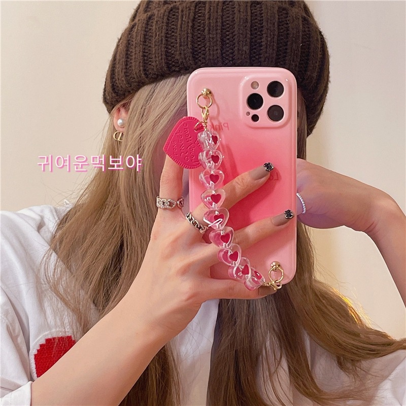 Phụ Kiện Dây Đeo Điện Thoại Handmade Bằng Acrylic Có Nút Bấm