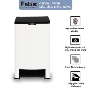 Thùng Rác Fitis Mega - Vuông Đạp Cao (40L)