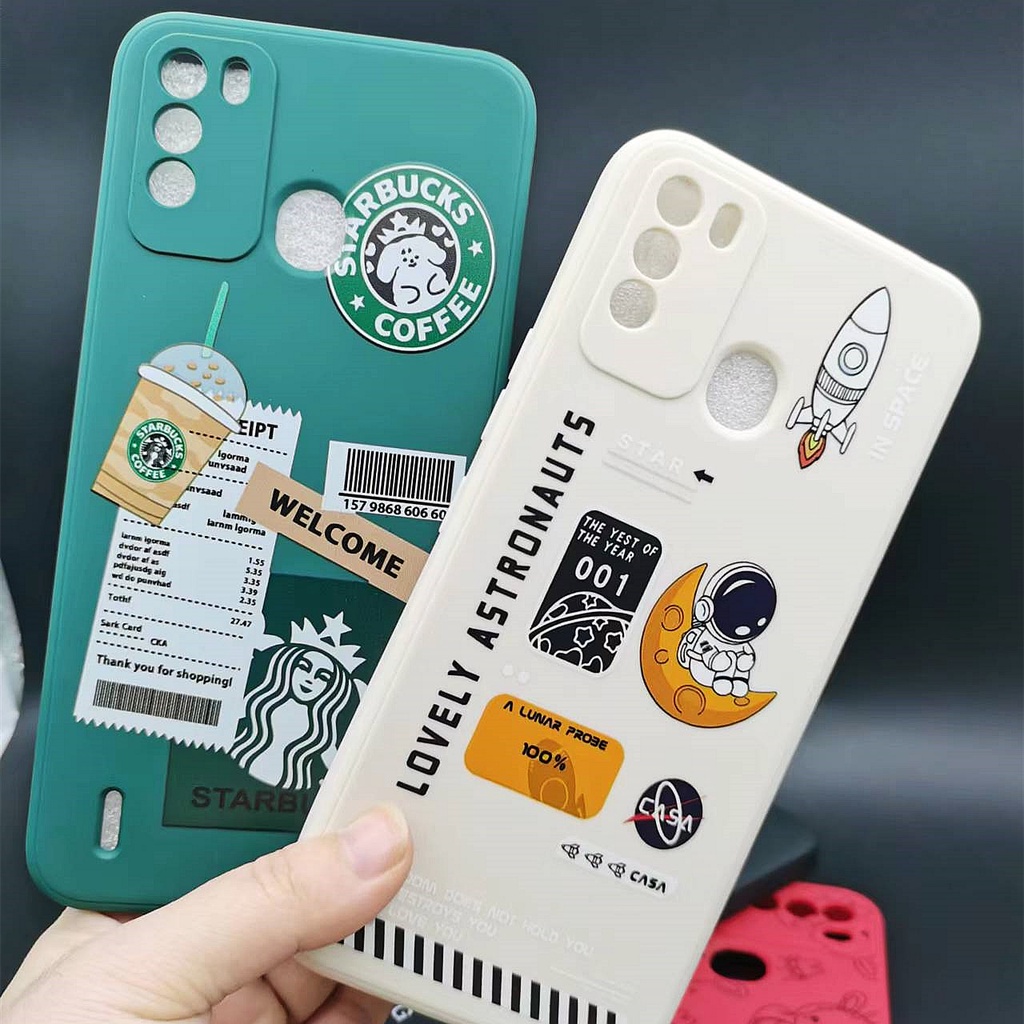 Itel vision 1 pro s16 s23 s665l p40 p622l a58 a49 a56 a56 pro p40 p17 p17pro a27 a27 pro a551l phim hoạt hình mới được sơn chống rơi vỏ mềm vỏ điện thoại