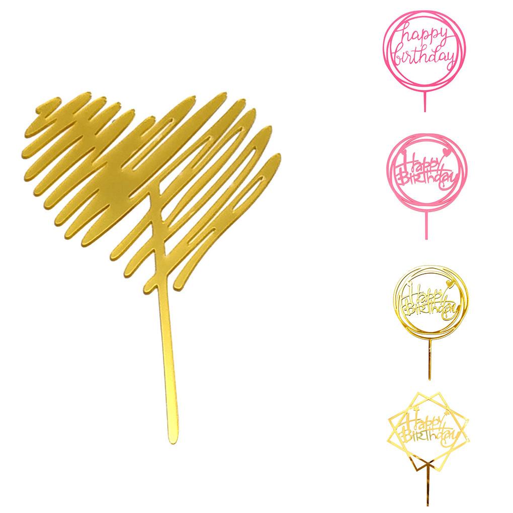 Bộ Que Cắm Trang Trí Bánh Kem Chữ Happy Birthday Lấp Lánh