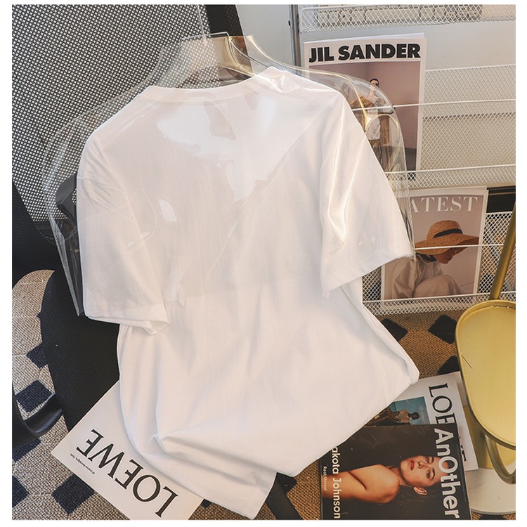 NRVP Áo Thun 100% Cotton Tay Ngắn Dáng Rộng