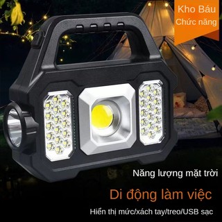Đèn pin rọi đa năng mini chiếu sáng cao có sạc năng lượng mặt trời
