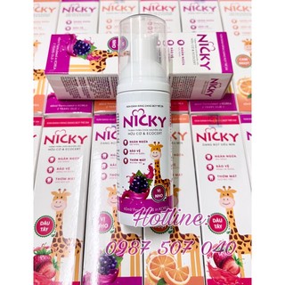 Kem Đánh Răng Dạng Bọt Nicky Cho Bé - An Toàn Khi Nuốt, Chống Sâu Răng - 60ml Chính Hãng