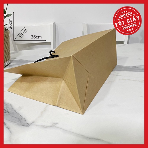 10 TÚI KRAFT NÂU NHẠT 36X26X15CM  - TÚI NGANG