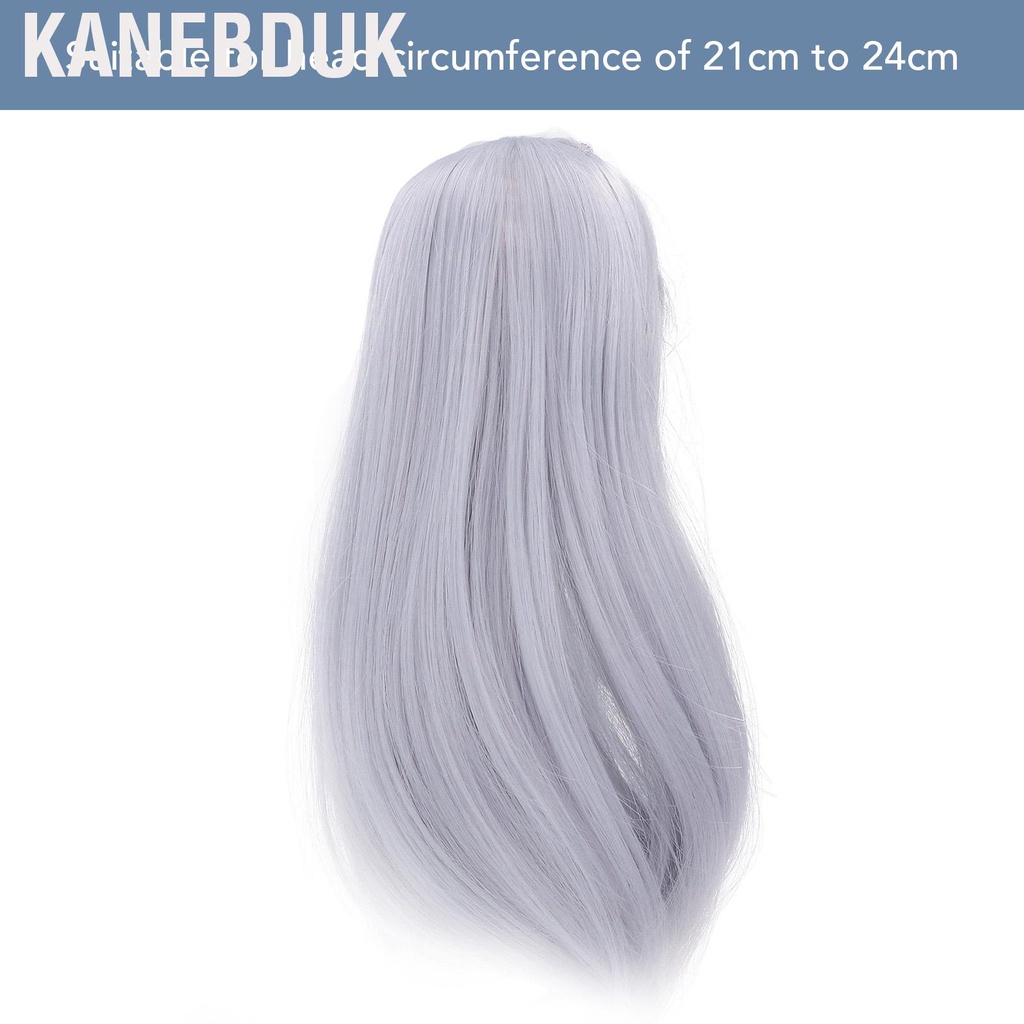 Kanebduk 8in to 9in Doll Hair Wig High Temperature Fiber Mesh Long Curly Replacement for 1/3