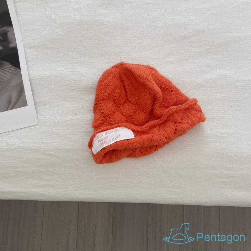 Mũ Len Trùm Đầu Màu Trơn Dễ Thương Cho Bé