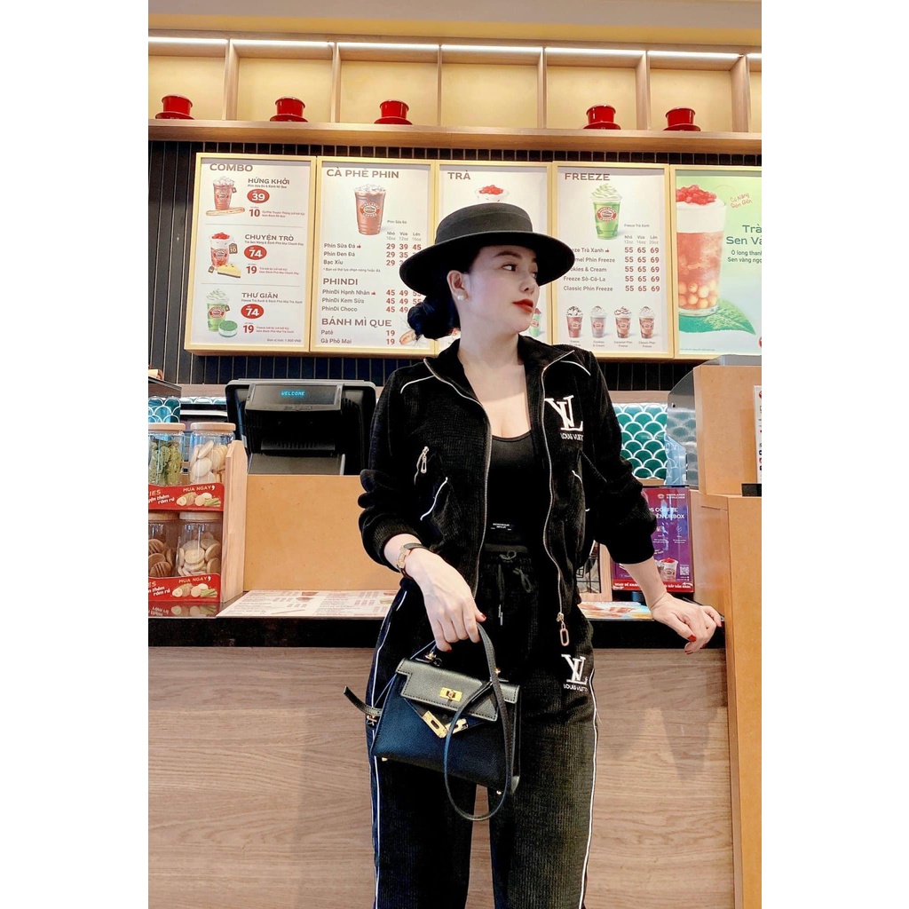 Bộ Nỉ Mặc Nhà Ấm Áp Thu Đông Dành Cho Nữ SHOPSIEURE88