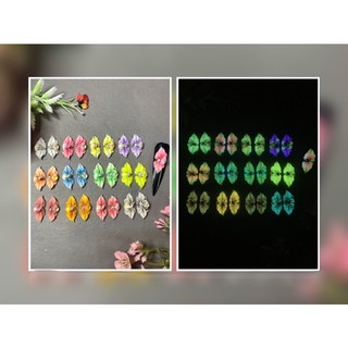 Set bột dạ quang nail nặn hoa, đắp phom móng - phát sáng trong bóng tối