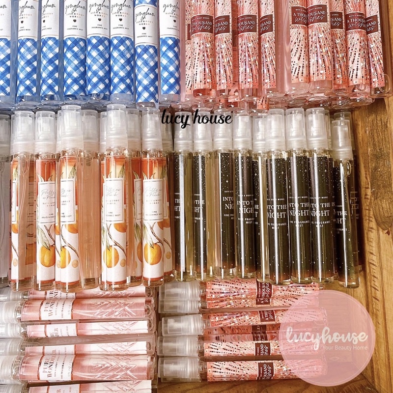 Set 5 body mist Bath and Body Works mini