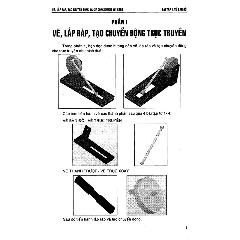 Sách - Vẽ, Lắp Ráp Tạo Chuyển Động Và Gia Công Khuôn Với Creo