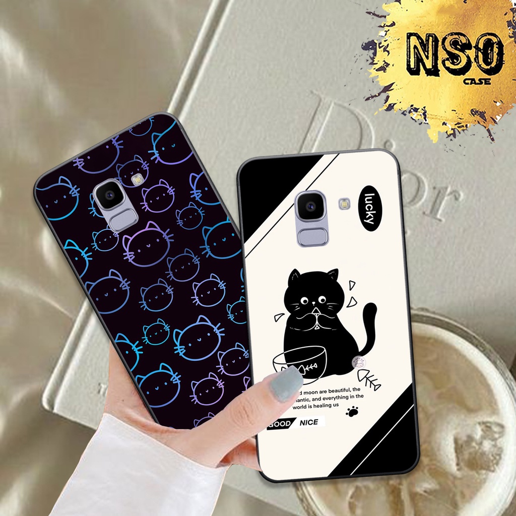 Ốp Samsung J4 / J6 PLUS / J6 in hình họa tiết Mèo Cute Đáng Yêu Đẹp Hot Trend 2023