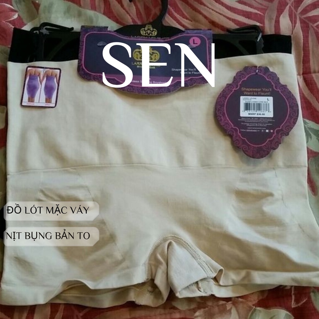 Quần gen nịt bụng bản to dạng đùi mặc , Quần mặc trong váy gen nịt bụng bản to không lộ đường may freeside