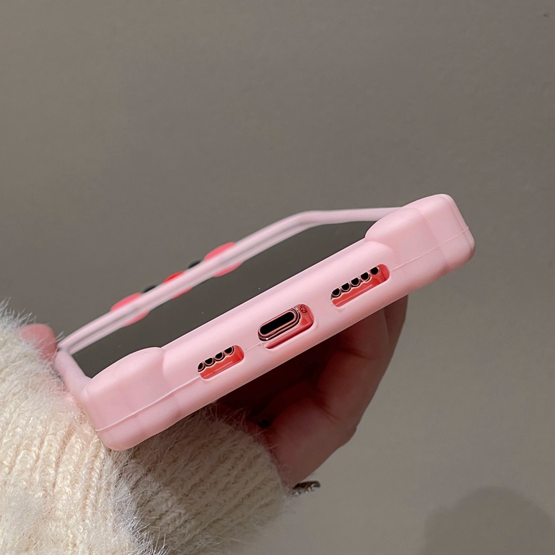 Ốp Điện Thoại Silicone Chống Sốc In Hình Thỏ Hồng Thời Trang Cho iPhone 14Pro 13 12 11 Pro Max