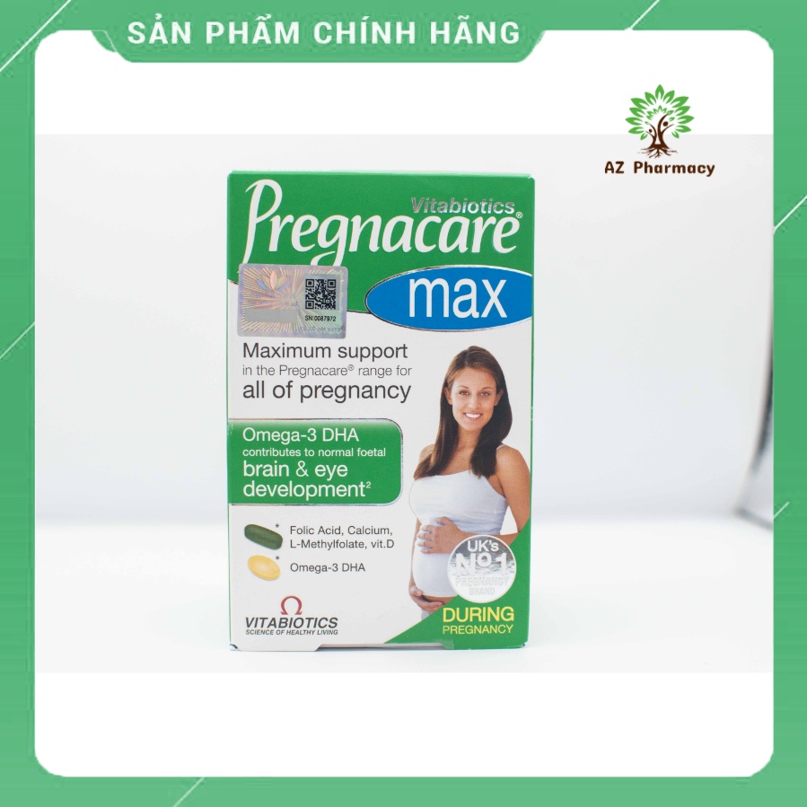 Vitamin tổng hợp Bà Bầu Pregnacare Max giúp bầu khỏe, đỡ nghén hộp 84v