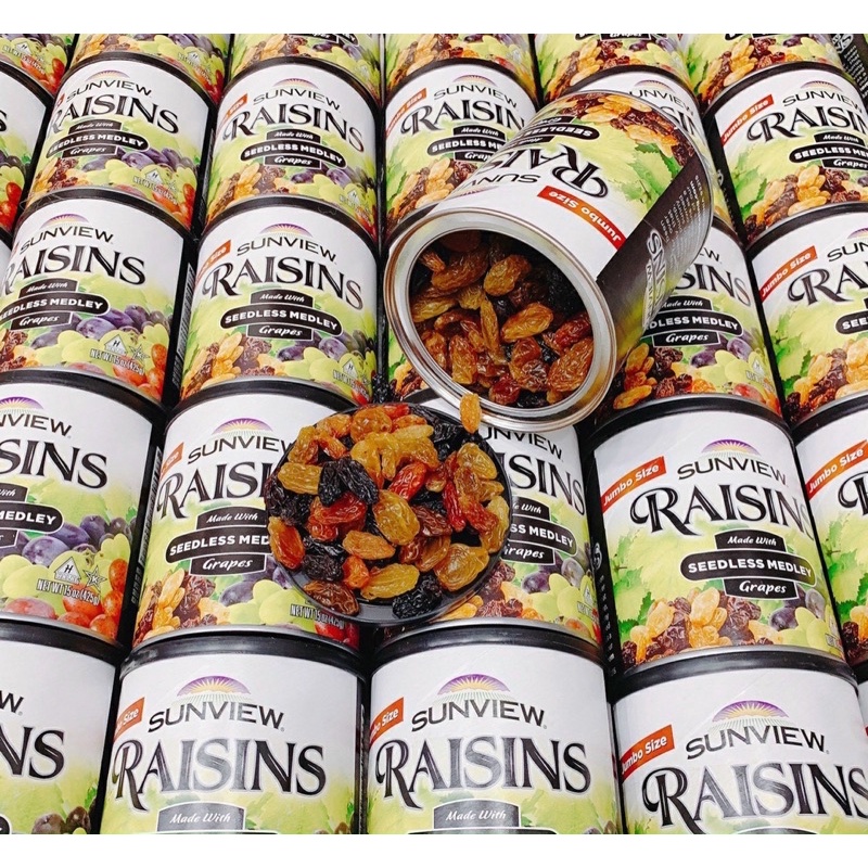 NHO KHÔ RAISIN HỘP ĐEN 430G