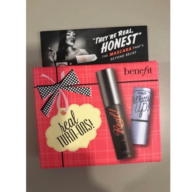 Mini Set Benefit Real Turn - Ons Bắt Sáng Thỏi Mascara