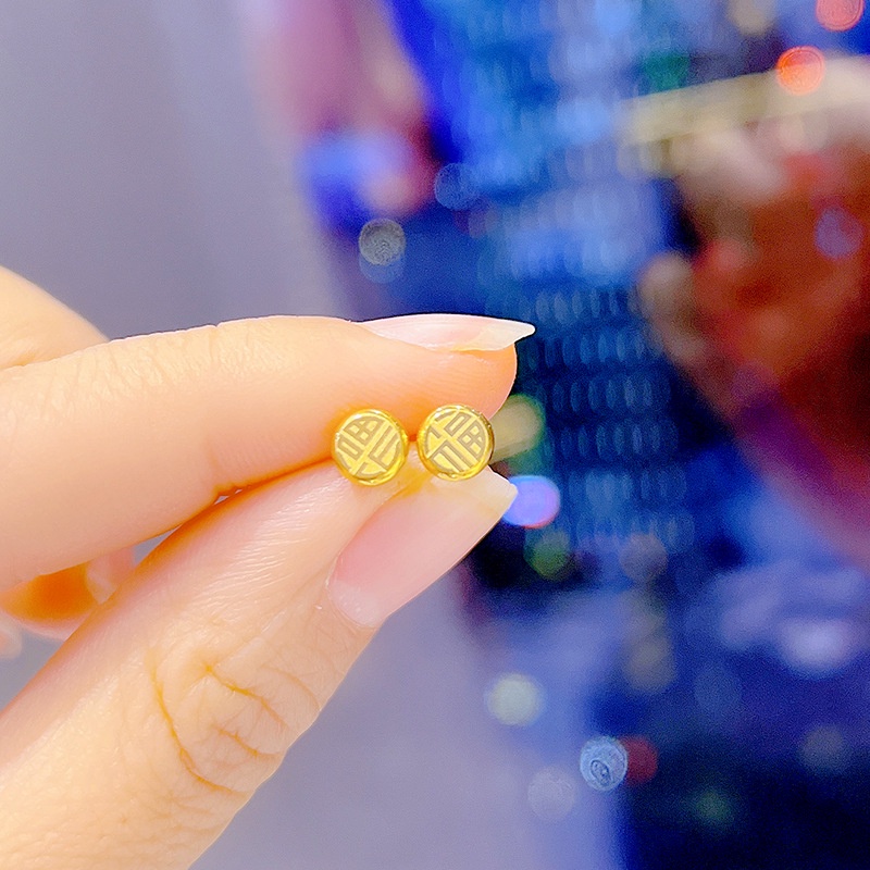 Khuyên Tai Khóa Ốc Vít Nhỏ Tinh Xảo Sang Trọng Không Phai Màu