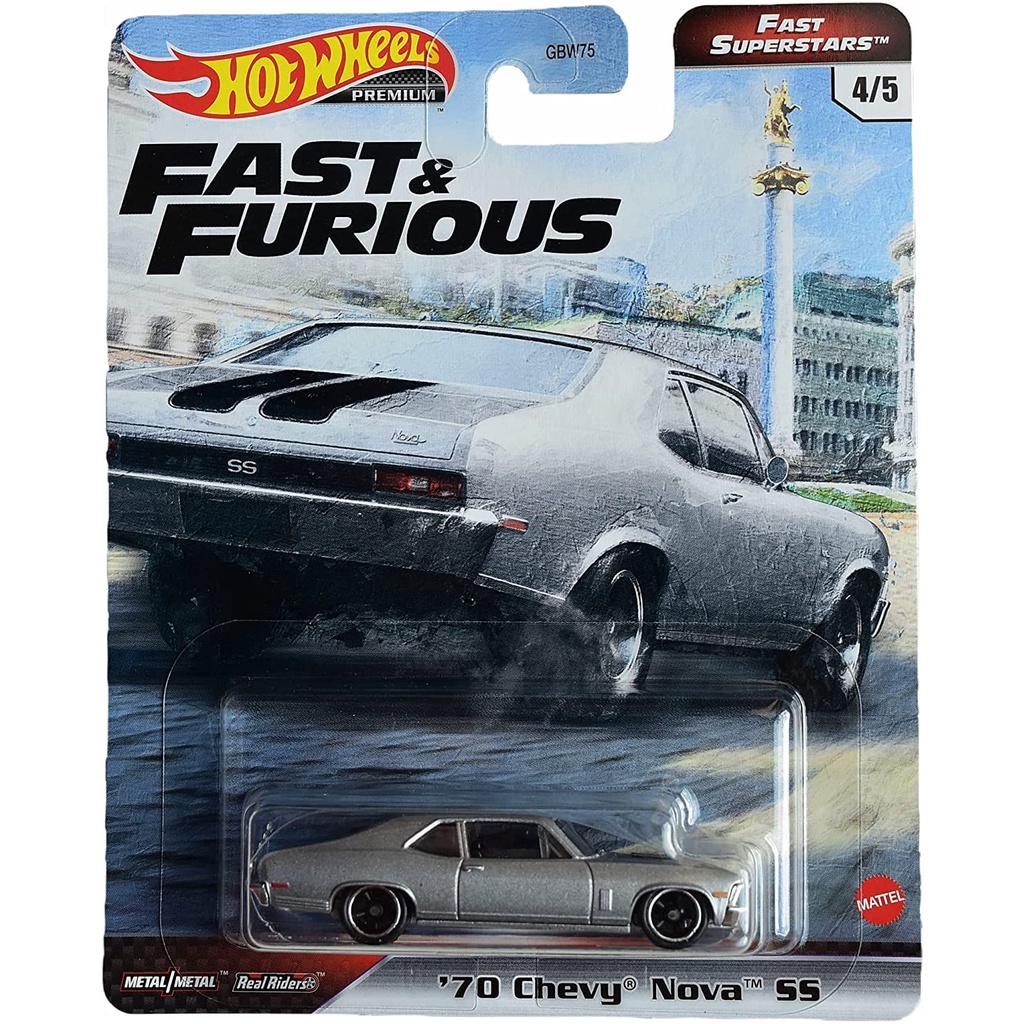 Xe mô hình Hot Wheels Fast & Furious Premium '70 Chevy Nova SS