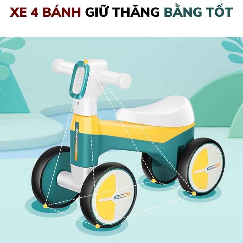 Xe chòi chân cho bé 4 bánh thăng bằng có nhạc đèn cao cấp mẫu mới 2023