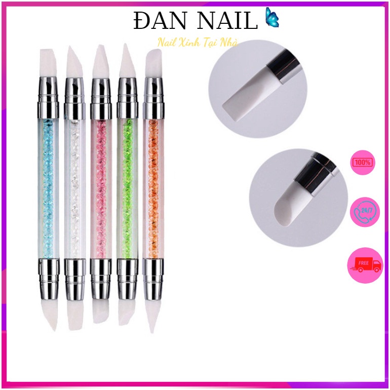 Bút Silicon Đa Năng Đẩy Stick Nặn Hoa 2 Đầu Phụ Kiện Chuyên Dụng Nail