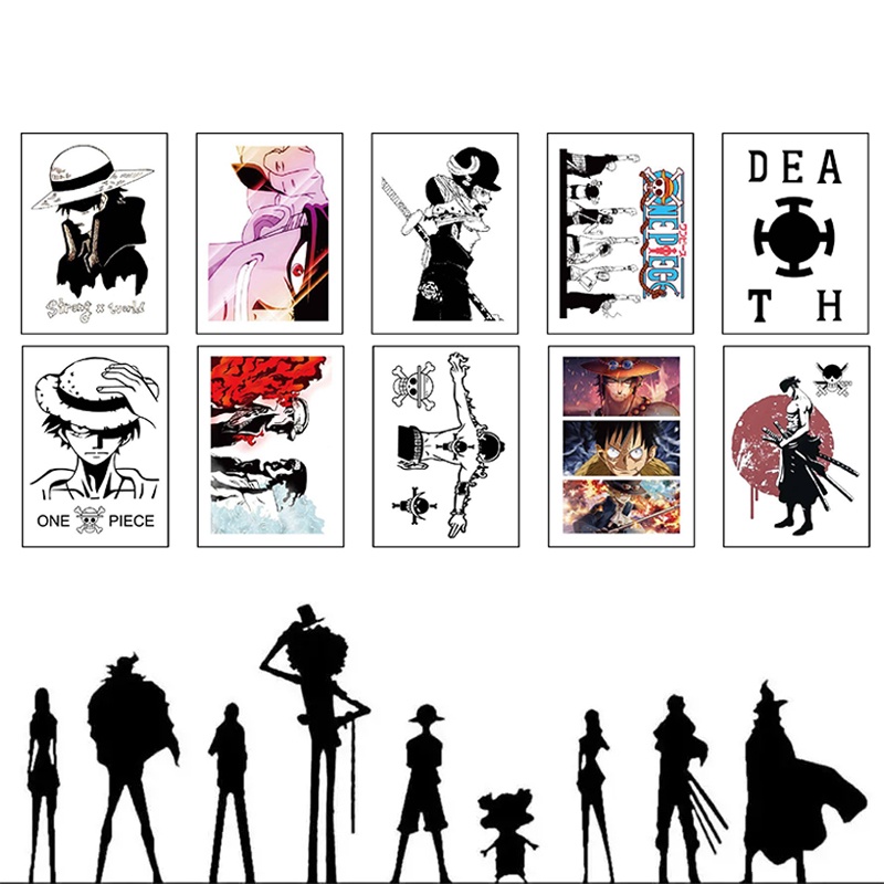 Hình Xăm Dán Hóa Trang Nhân Vật Luffy Ace Trong Phim Hoạt Hình One Piece Độc Đáo
