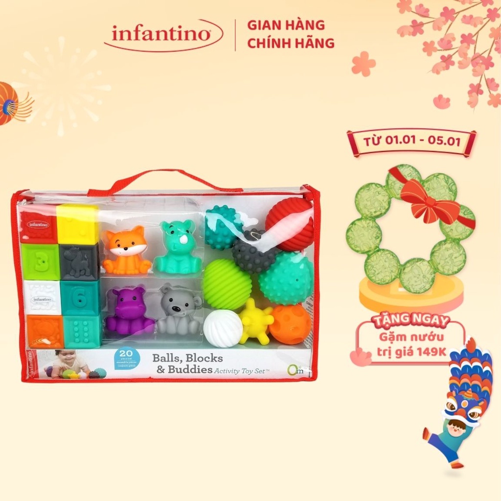 Đồ Chơi Tập Cầm Nắm Cho Bé INFANTINO - Set Đồ Chơi Khám Phá